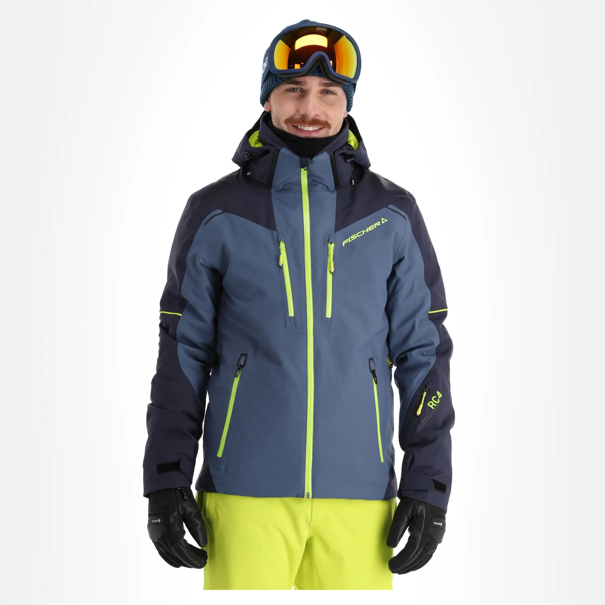 Fischer, Rc4 Veste De Ski Hommes Sea Gris 3 Fischer, Rc4 Veste De Ski Hommes Sea Gris