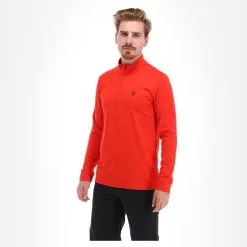 Spyder, Prospect Zip T-Neck Pull De Ski Hommes Volcano Rouge -ColourWear Soldes ga19spyw34c bi 02