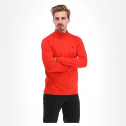 Spyder, Prospect Zip T-Neck Pull De Ski Hommes Volcano Rouge -ColourWear Soldes ga19spyw34c bi 04
