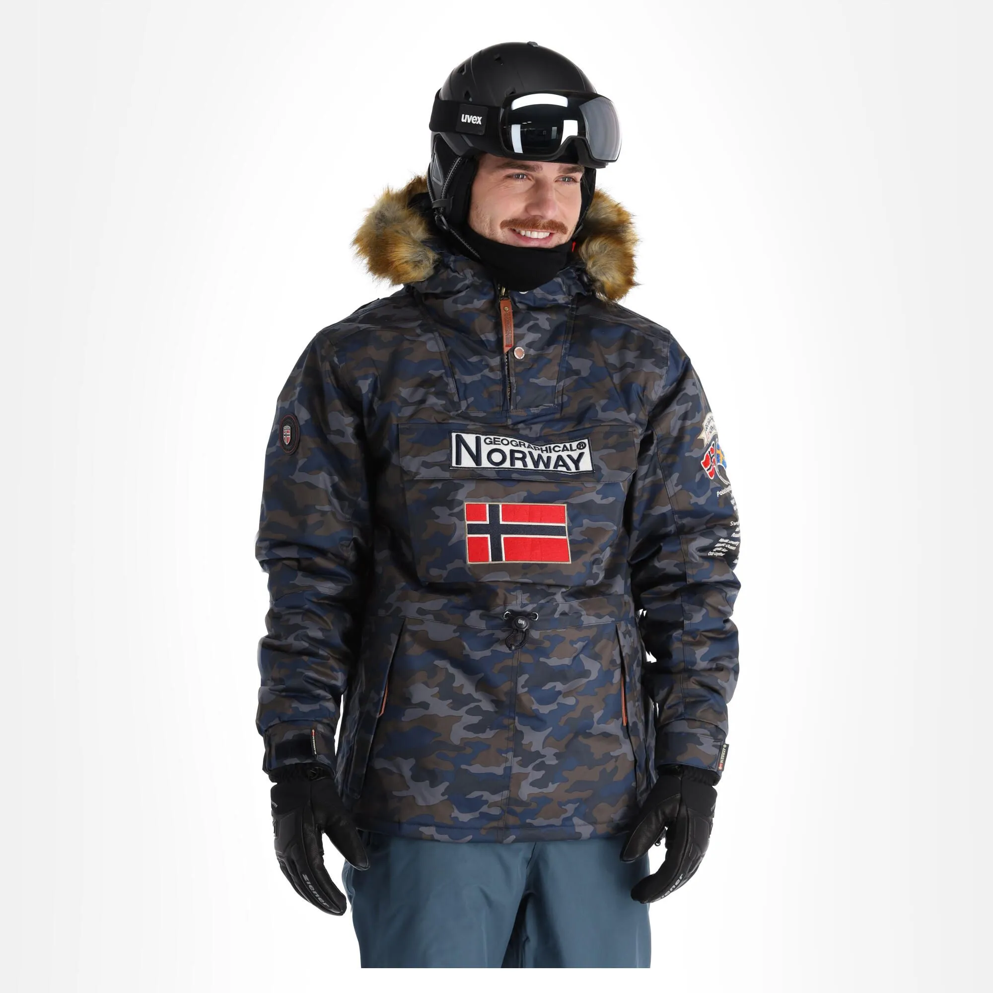 Geographical Norway, Barman 001 Parka Veste De Ski Hommes Noir 5 Geographical Norway, Barman 001 Parka Veste De Ski Hommes Noir – Image 3