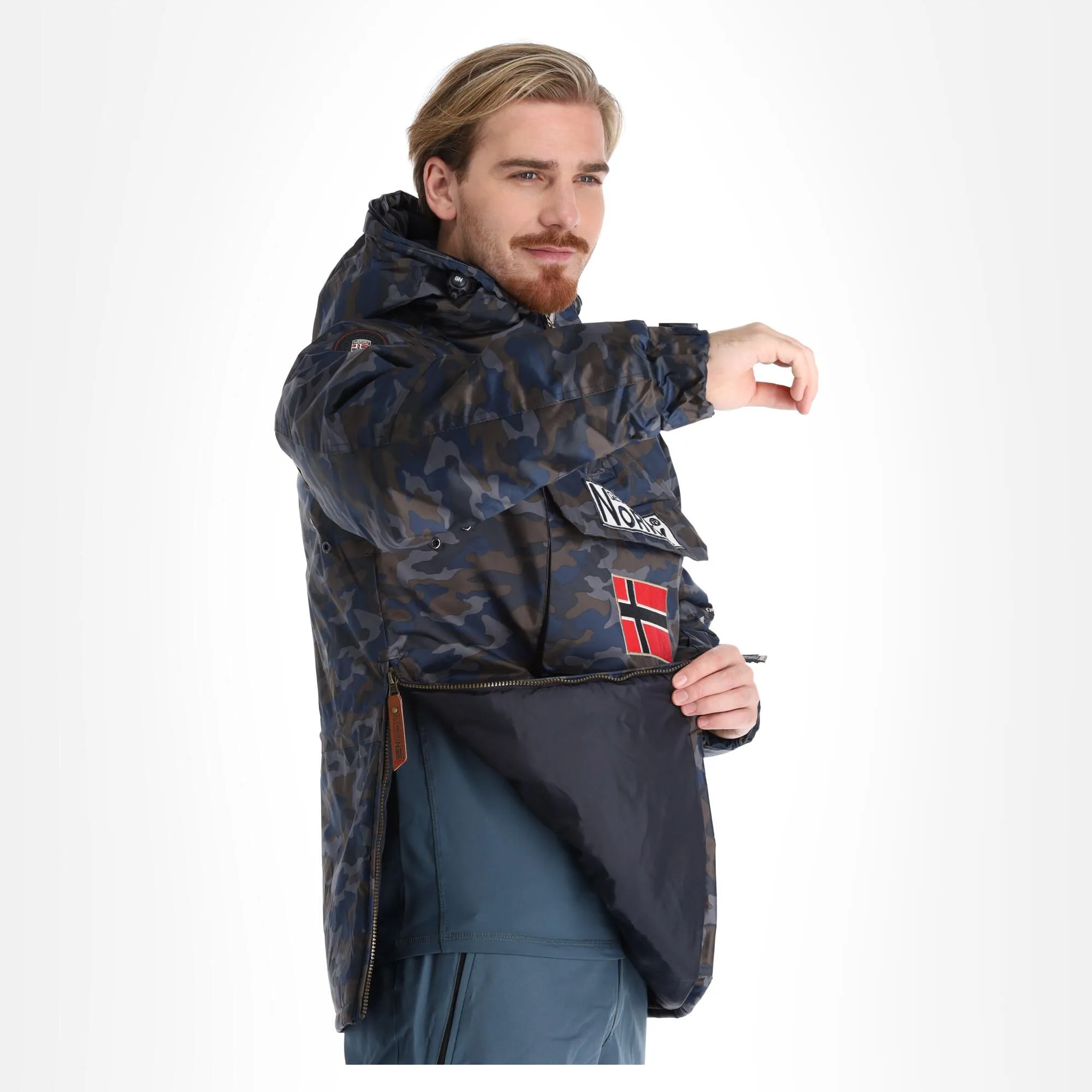 Geographical Norway, Barman 001 Parka Veste De Ski Hommes Noir 7 Geographical Norway, Barman 001 Parka Veste De Ski Hommes Noir – Image 5