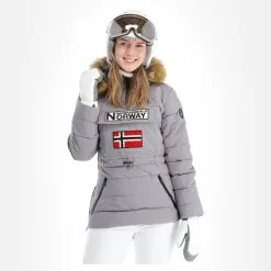 Geographical Norway, Belinda Lady New 001 + Bs Anorak D'hiver Femmes Gris