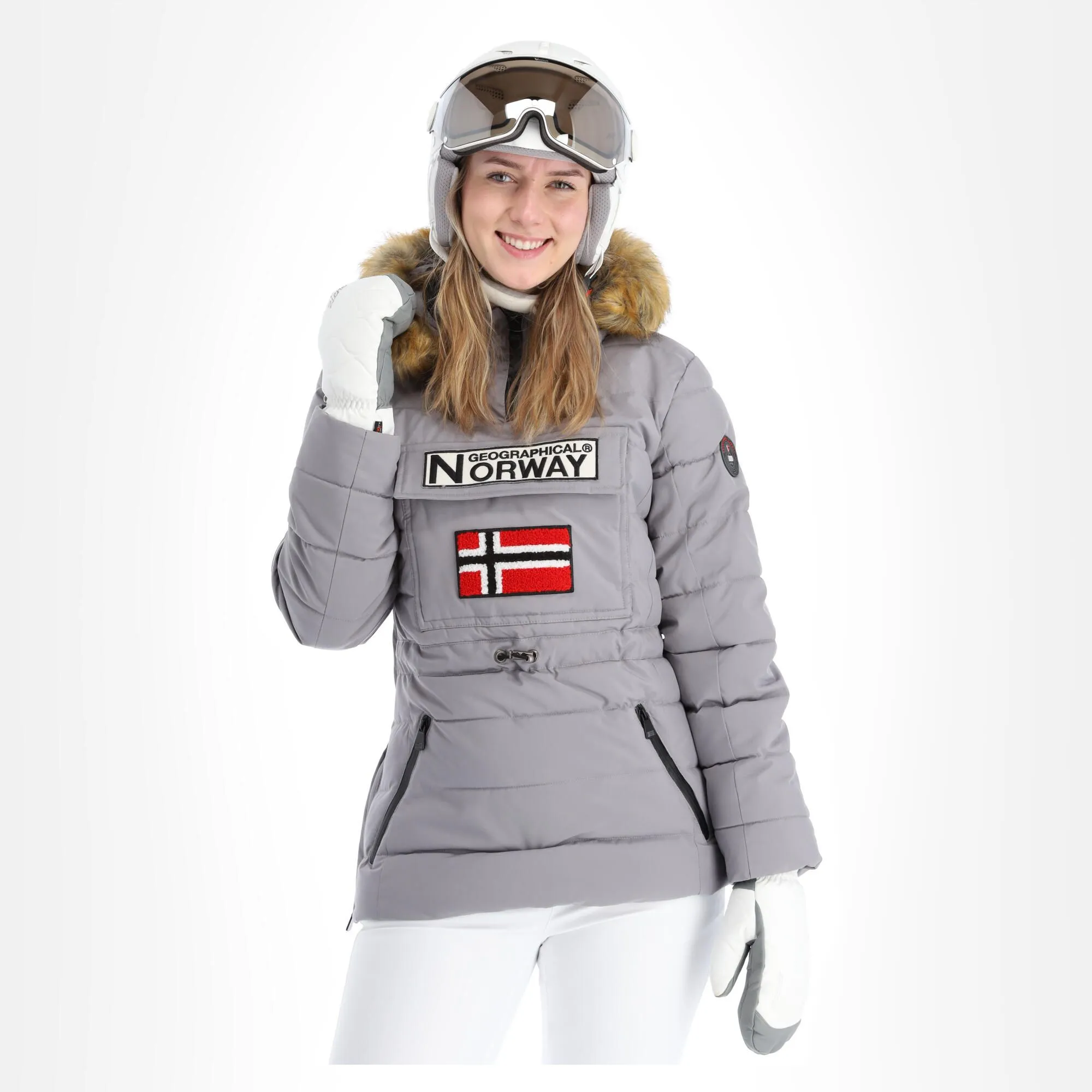 Geographical Norway, Belinda Lady New 001 + Bs Anorak D'hiver Femmes Gris 3 Geographical Norway, Belinda Lady New 001 + Bs Anorak D'hiver Femmes Gris