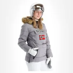 Geographical Norway, Belinda Lady New 001 + Bs Anorak D'hiver Femmes Gris 14 Geographical Norway, Belinda Lady New 001 + Bs Anorak D'hiver Femmes Gris -ColourWear Soldes geographical norway belinda new 001 bs aa jas gevoerd dames grijs AA21geo108b BI 04