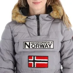 Geographical Norway, Belinda Lady New 001 + Bs Anorak D'hiver Femmes Gris 16 Geographical Norway, Belinda Lady New 001 + Bs Anorak D'hiver Femmes Gris -ColourWear Soldes geographical norway belinda new 001 bs aa jas gevoerd dames grijs AA21geo108b BI 06