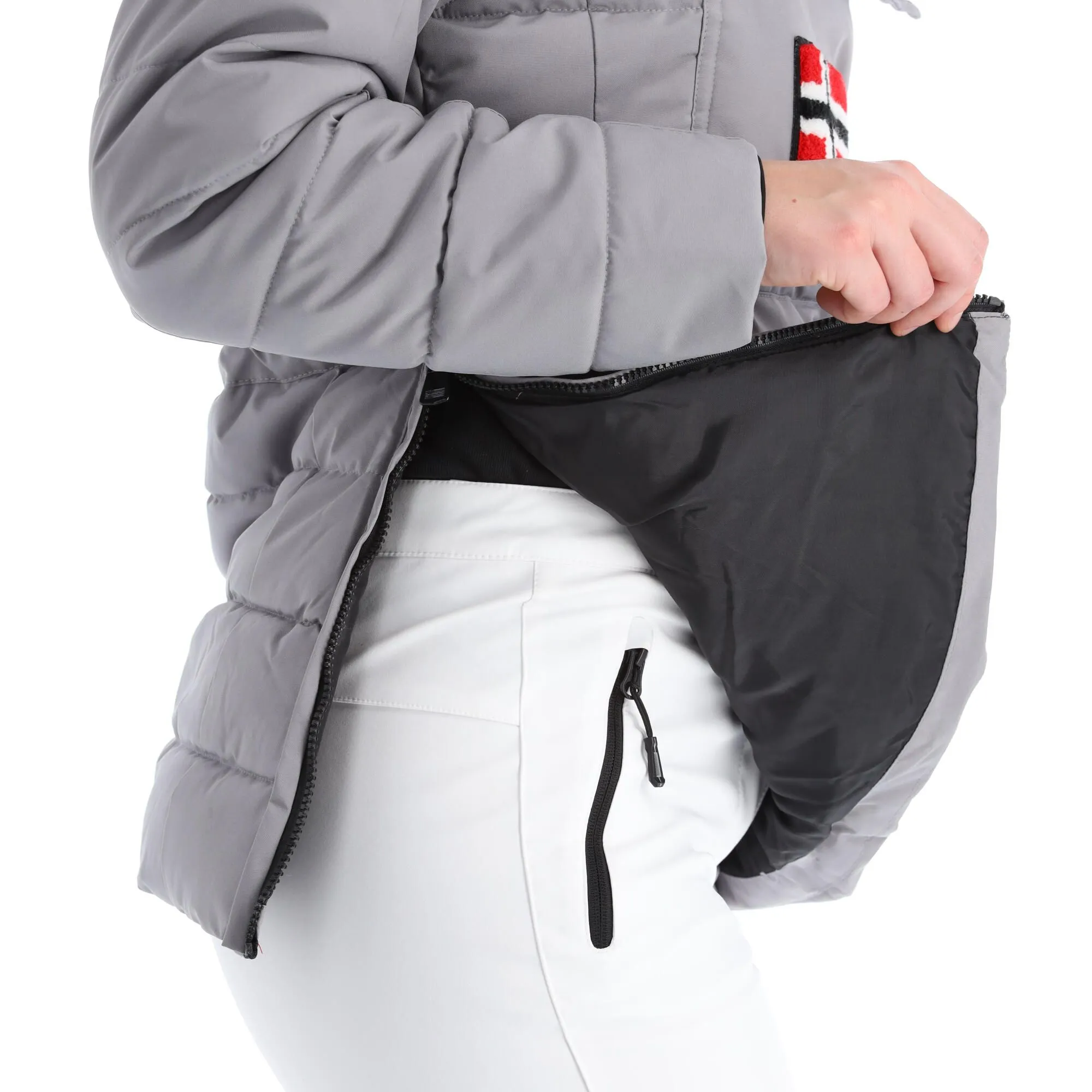 Geographical Norway, Belinda Lady New 001 + Bs Anorak D'hiver Femmes Gris 8 Geographical Norway, Belinda Lady New 001 + Bs Anorak D'hiver Femmes Gris – Image 6