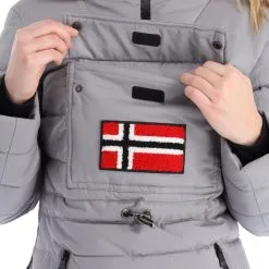 Geographical Norway, Belinda Lady New 001 + Bs Anorak D'hiver Femmes Gris 18 Geographical Norway, Belinda Lady New 001 + Bs Anorak D'hiver Femmes Gris -ColourWear Soldes geographical norway belinda new 001 bs aa jas gevoerd dames grijs AA21geo108b BI 08