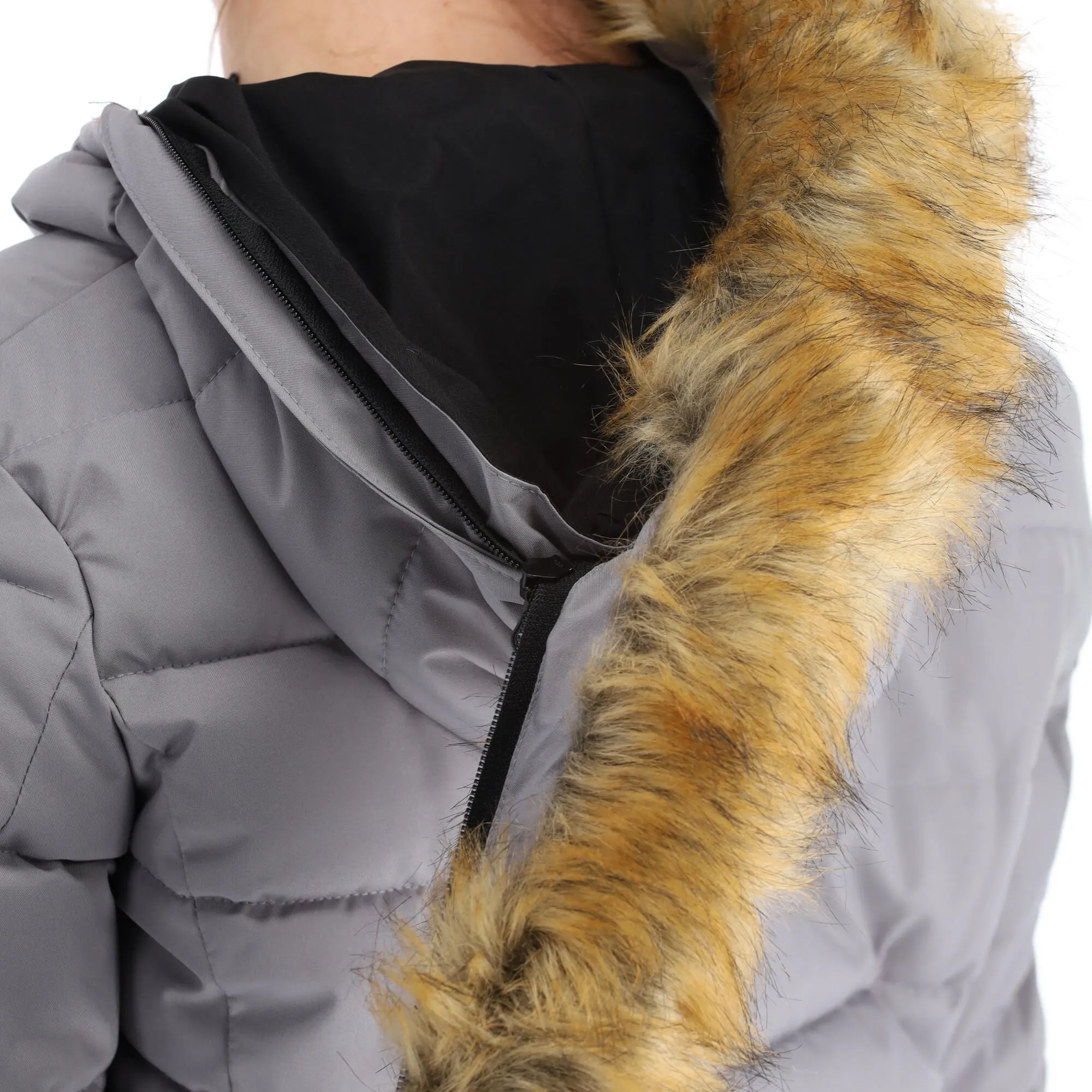 Geographical Norway, Belinda Lady New 001 + Bs Anorak D'hiver Femmes Gris 10 Geographical Norway, Belinda Lady New 001 + Bs Anorak D'hiver Femmes Gris – Image 8