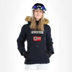 Geographical Norway, Belinda Lady New 001 + Bs Anorak D'hiver Femmes Navy Bleu