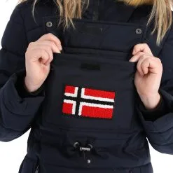 Geographical Norway, Belinda Lady New 001 + Bs Anorak D'hiver Femmes Navy Bleu -ColourWear Soldes geographical norway belinda new 001 bs aa jas gevoerd dames navy AA21geo108c BI 08