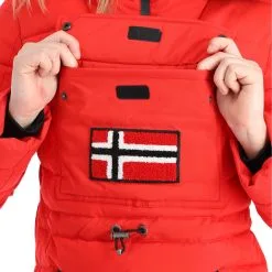 Geographical Norway, Belinda Lady New 001 + Bs Anorak D'hiver Femmes Rouge -ColourWear Soldes geographical norway belinda new 001 bs aa jas gevoerd dames rood AA21geo108e BI 08