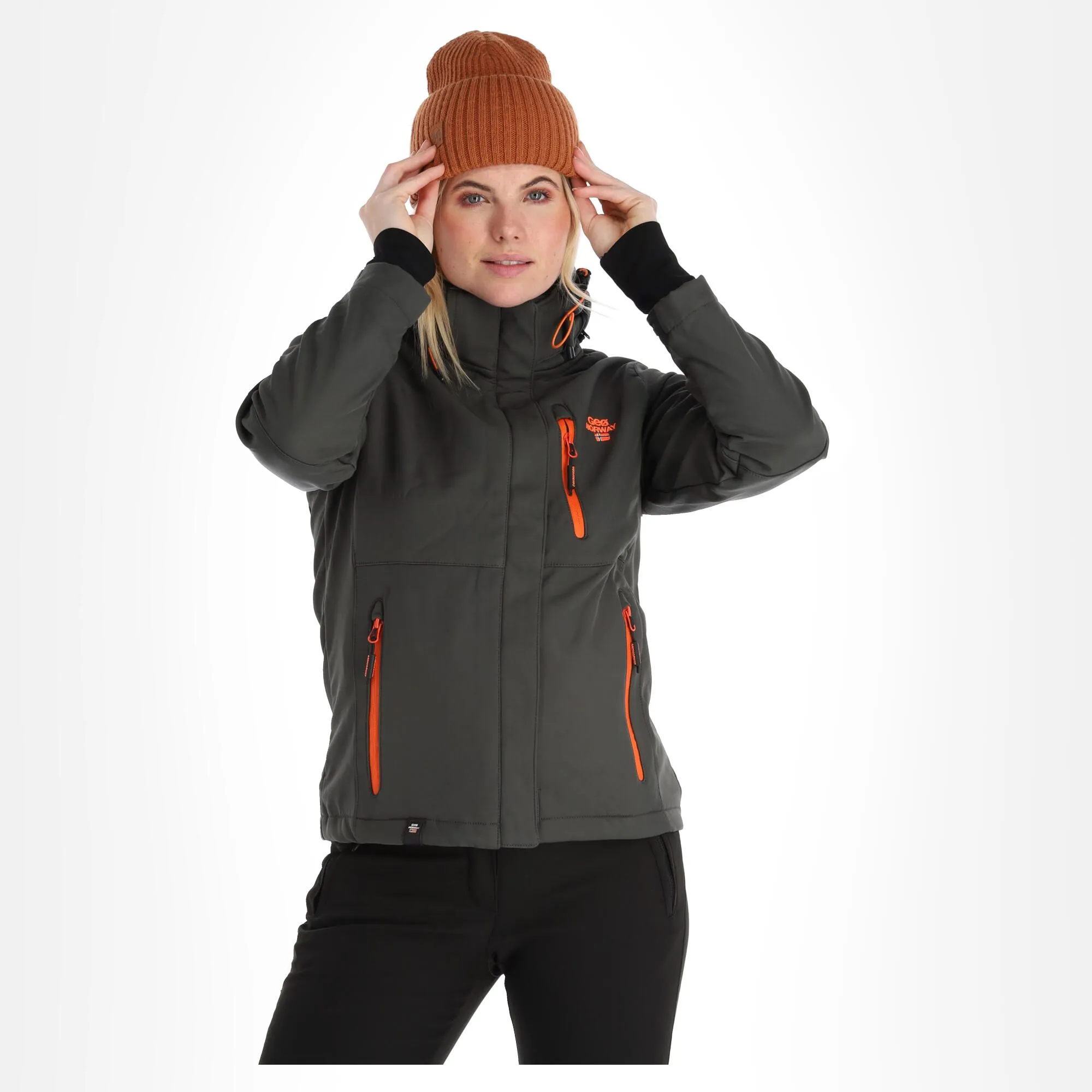 Geographical Norway, Touna Eo Lady 056 Veste De Ski Softshell Femmes Dark Gris 5 Geographical Norway, Touna Eo Lady 056 Veste De Ski Softshell Femmes Dark Gris – Image 3