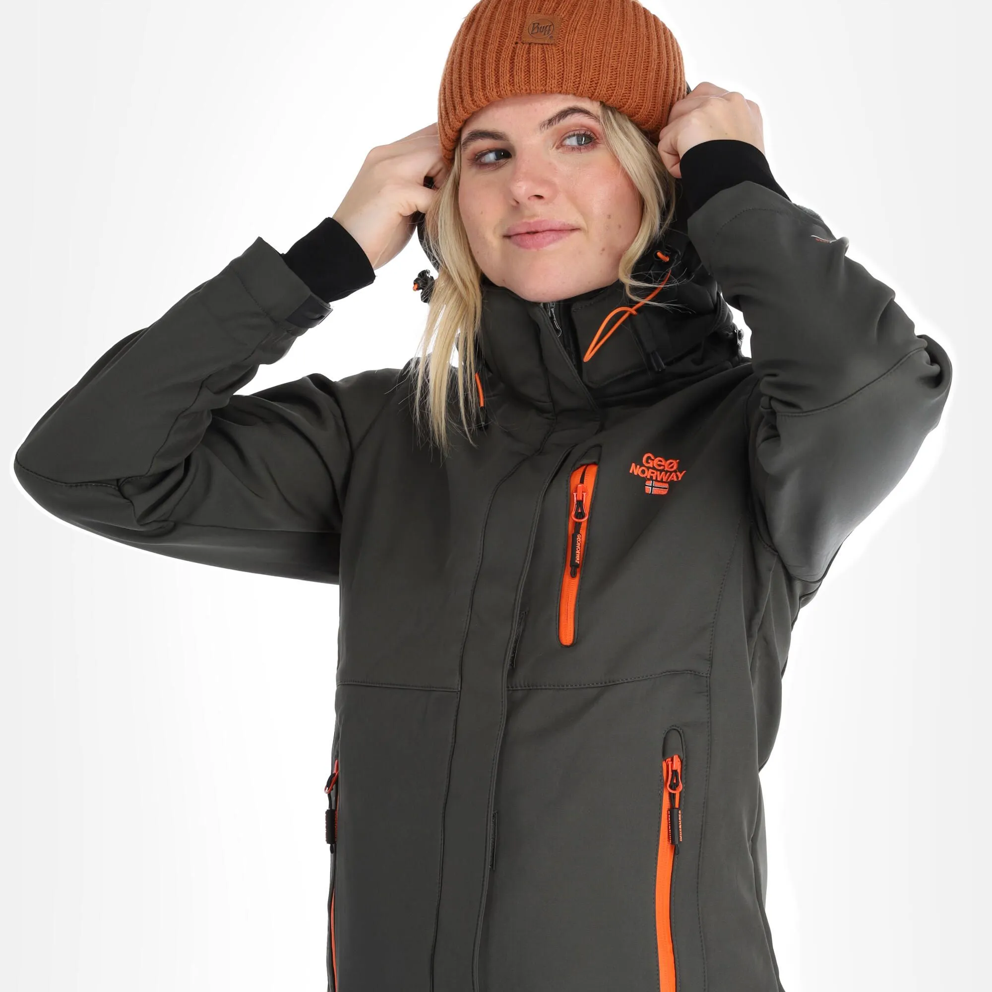 Geographical Norway, Touna Eo Lady 056 Veste De Ski Softshell Femmes Dark Gris 6 Geographical Norway, Touna Eo Lady 056 Veste De Ski Softshell Femmes Dark Gris – Image 4