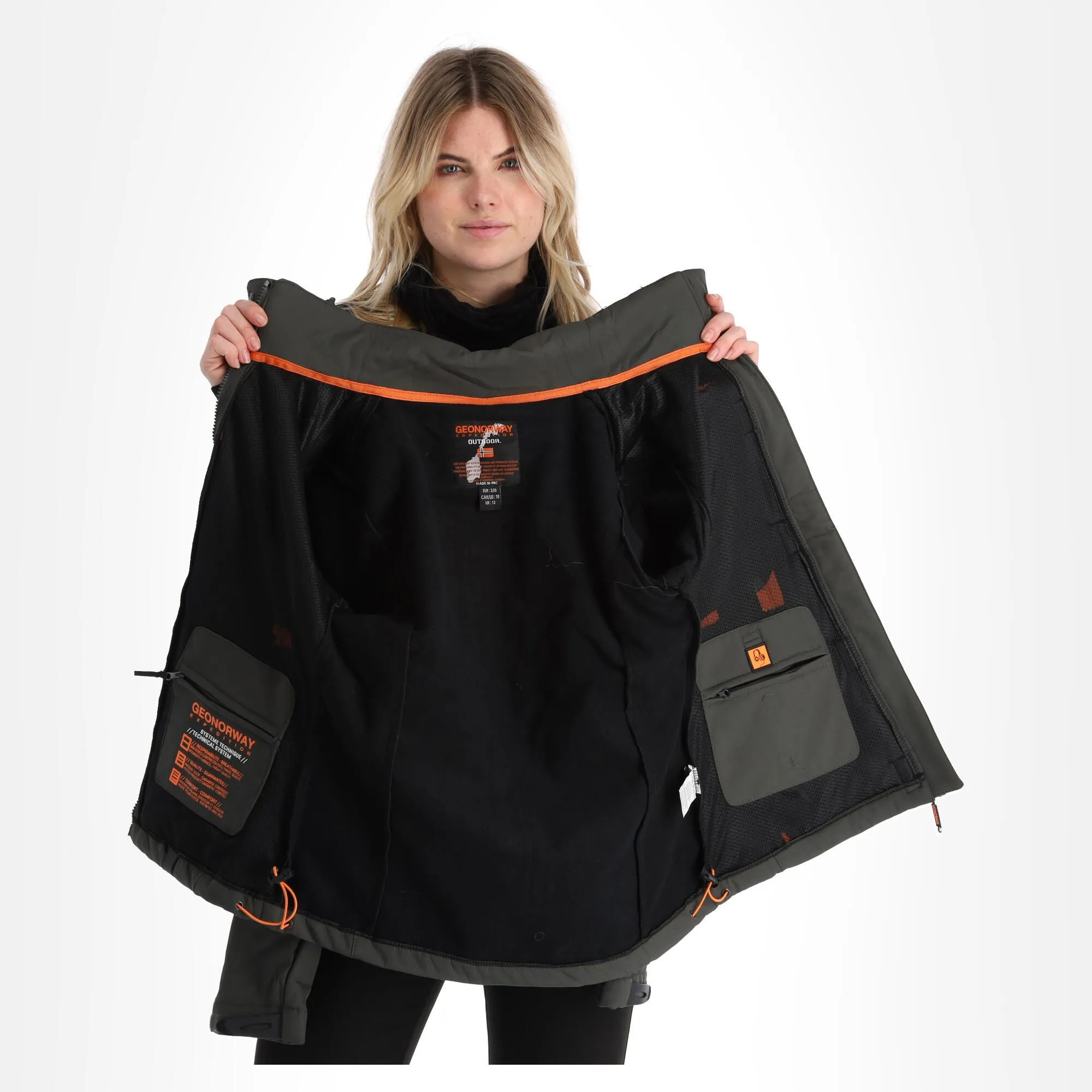 Geographical Norway, Touna Eo Lady 056 Veste De Ski Softshell Femmes Dark Gris 7 Geographical Norway, Touna Eo Lady 056 Veste De Ski Softshell Femmes Dark Gris – Image 5