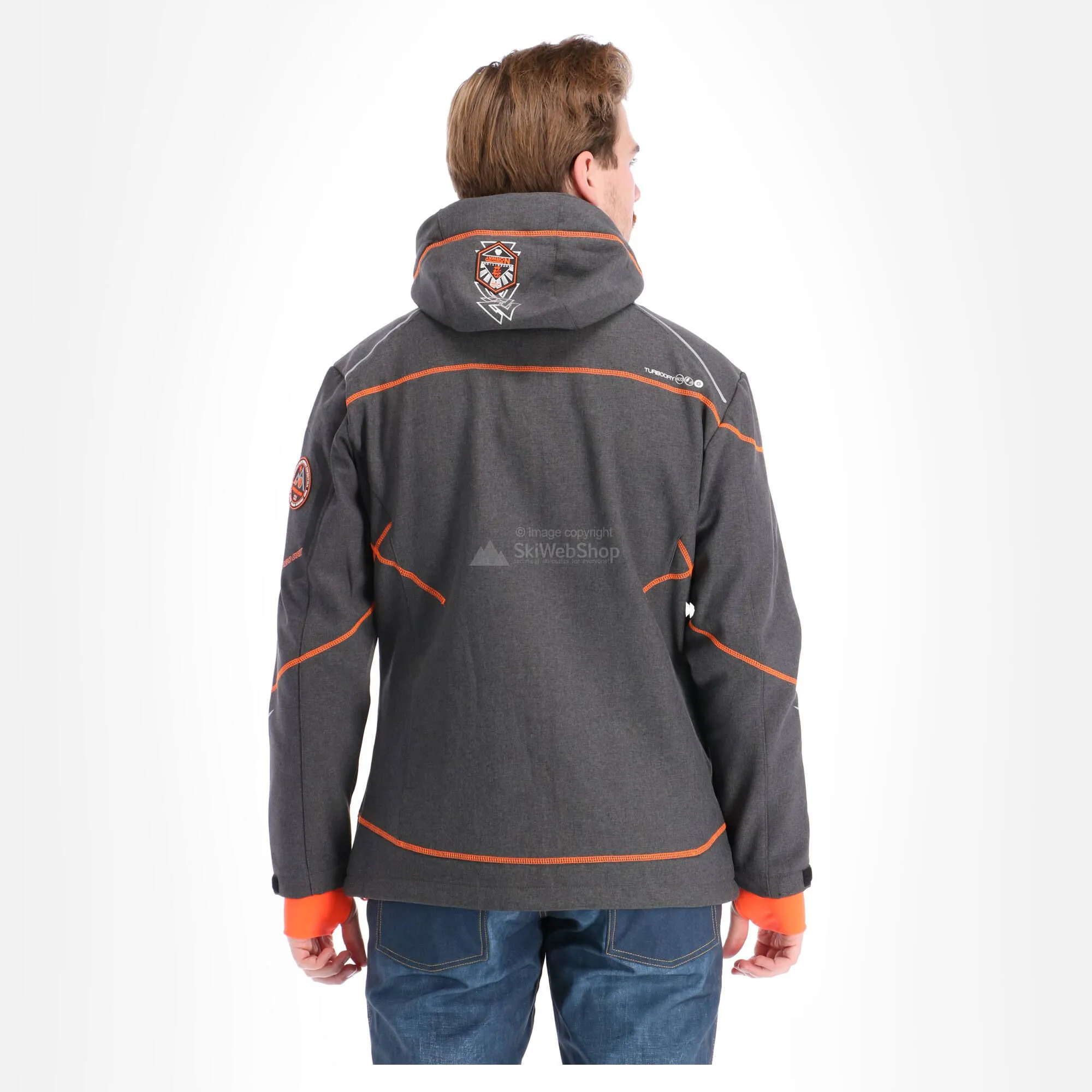Geographical Norway, Tushiba 007 Veste De Ski Softshell Hommes Dark Gris, Orange 4 Geographical Norway, Tushiba 007 Veste De Ski Softshell Hommes Dark Gris, Orange – Image 2