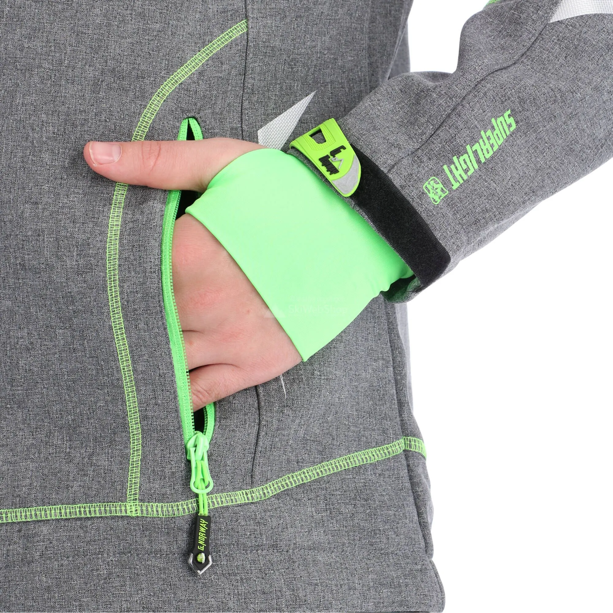 Geographical Norway, Tushiba 007 Veste De Ski Softshell Hommes Light Gris, Vert 10 Geographical Norway, Tushiba 007 Veste De Ski Softshell Hommes Light Gris, Vert – Image 8