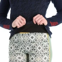 Helly Hansen, Lifa Merino 1/2 Zip Chemise Thermo Femmes Navy Deco Flower Bleu -ColourWear Soldes helly hansen lifa merino 1 2 zip fa thermoshirt dames navy deco 22helly101v1 BI 06