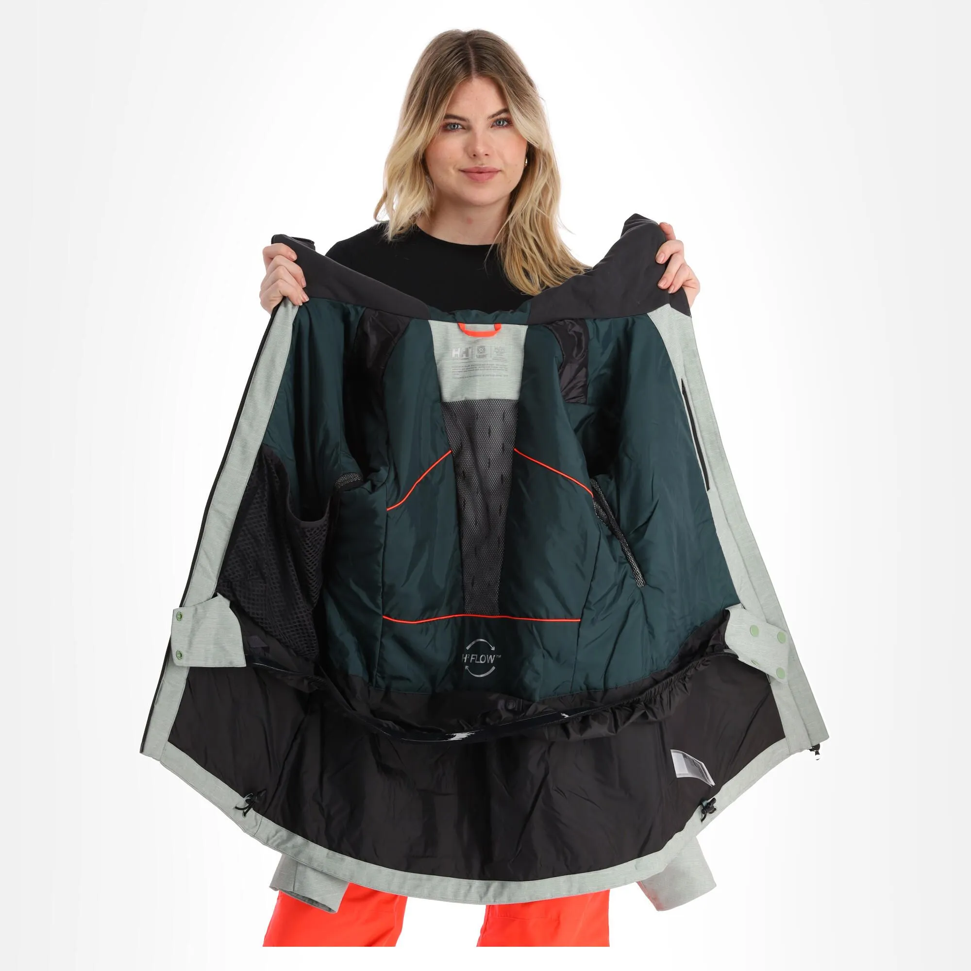Helly Hansen, Powderqueen 3.0 Veste De Ski Femmes Jade 2.0 Melange Vert 7 Helly Hansen, Powderqueen 3.0 Veste De Ski Femmes Jade 2.0 Melange Vert – Image 5