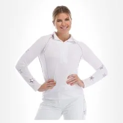High Society, Stella Pull De Ski Femmes Lila Blanc, Violet 10 High Society, Stella Pull De Ski Femmes Lila Blanc, Violet -ColourWear Soldes high society half zip midlayer ga ski pully dames lila paars wit 22highs103v1 BI 04