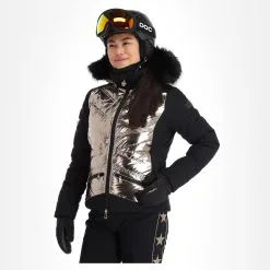 High Society, Harper Veste De Ski Femmes Caramel Brun, Noir