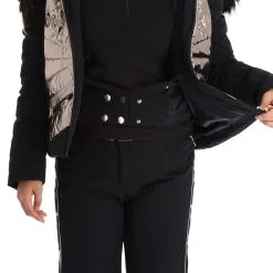 High Society, Harper Veste De Ski Femmes Caramel Brun, Noir -ColourWear Soldes high society ski jacket aa jas gevoerd dames caramel bruin zwart 22highs101v2 BI 09