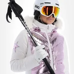 High Society, Harper Veste De Ski Femmes Lila Blanc, Violet 15 High Society, Harper Veste De Ski Femmes Lila Blanc, Violet -ColourWear Soldes high society ski jacket aa jas gevoerd dames lila paars wit 22highs101v1 BI 05