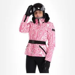 High Society, Elea Veste De Ski Femmes Paisley Print Rose