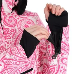 High Society, Elea Veste De Ski Femmes Paisley Print Rose -ColourWear Soldes high society ski jacket aa jas gevoerd dames paisley print roze 22highs106v1 BI 10