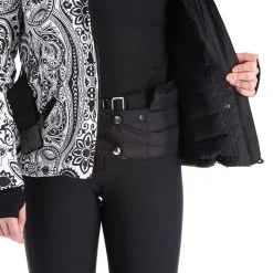 High Society, Elea Veste De Ski Femmes Paisley Print Noir -ColourWear Soldes high society ski jacket aa jas gevoerd dames paisley print zwart 22highs106v2 BI 08