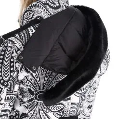 High Society, Elea Veste De Ski Femmes Paisley Print Noir -ColourWear Soldes high society ski jacket aa jas gevoerd dames paisley print zwart 22highs106v2 BI 09