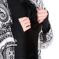 High Society, Elea Veste De Ski Femmes Paisley Print Noir -ColourWear Soldes high society ski jacket aa jas gevoerd dames paisley print zwart 22highs106v2 BI 10