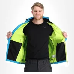 Icepeak, Biggs Veste De Ski Softshell Hommes Turquoise Bleu -ColourWear Soldes icepeak biggs ac softshell jas heren turquoise blauw AC11ice217g BI 05