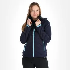 Icepeak, Boise Veste De Ski Softshell Femmes Dark Bleu -ColourWear Soldes icepeak boise ac softshell jas dames dark blauw AC21ice216a BI 04