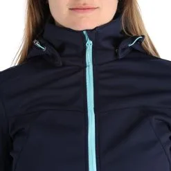 Icepeak, Boise Veste De Ski Softshell Femmes Dark Bleu -ColourWear Soldes icepeak boise ac softshell jas dames dark blauw AC21ice216a BI 06