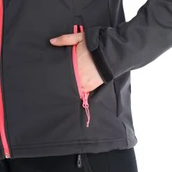 Icepeak, Boise Veste De Ski Softshell Femmes Gris -ColourWear Soldes icepeak boise ac softshell jas dames grijs AC21ice216c BI 08