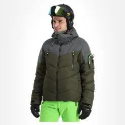Icepeak, Eastham Veste De Ski Hommes Dark Olive Vert -ColourWear Soldes icepeak eastham aa jas gevoerd heren dark olive groen 22icepe244v3 BI 04