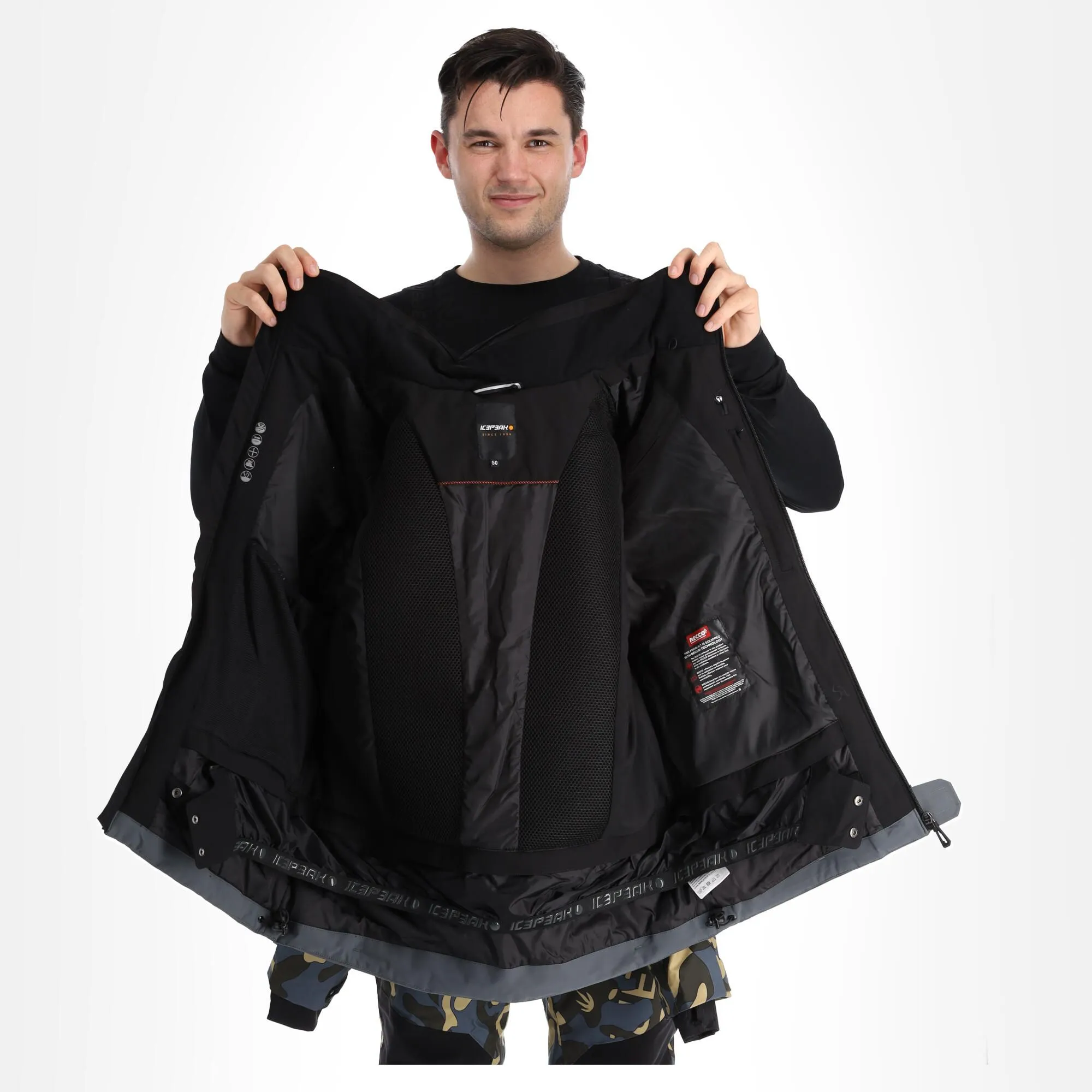 Icepeak, Eisenberg Veste De Ski Hommes Noir 7 Icepeak, Eisenberg Veste De Ski Hommes Noir – Image 5