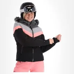 Icepeak, Electra Veste De Ski Femmes Noir -ColourWear Soldes icepeak electra aa jas gevoerd dames zwart 22icepe202v1 BI 04