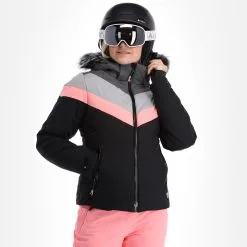 Icepeak, Electra Veste De Ski Femmes Noir -ColourWear Soldes icepeak electra aa jas gevoerd dames zwart 22icepe202v1 BI 05