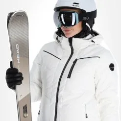 Icepeak, Elsah Veste De Ski Femmes Optic Blanc -ColourWear Soldes icepeak elsah aa jas gevoerd dames optic wit 22icepe203v1 BI 05