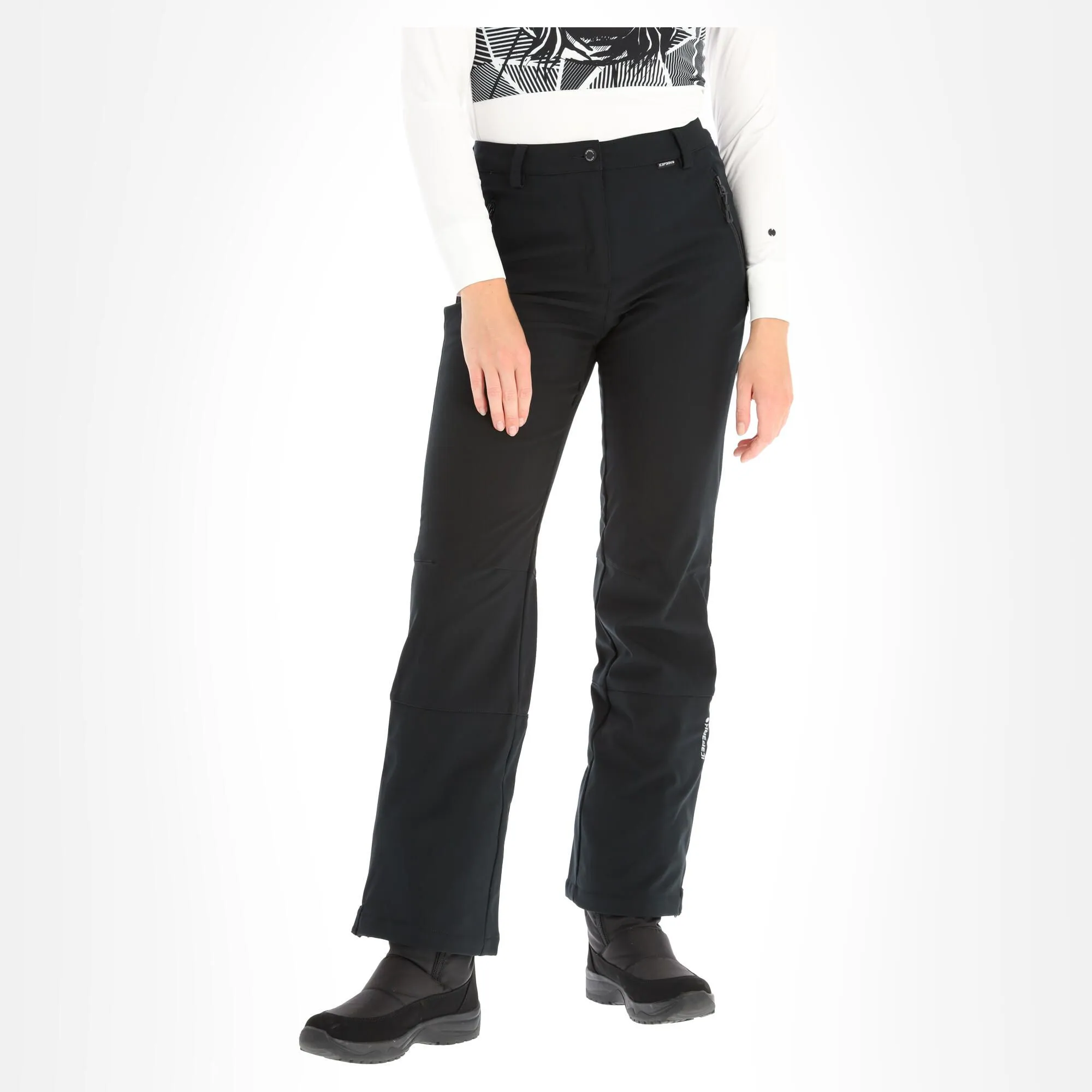 Icepeak, Frechen Pantalon De Ski En Softshell Modèle Court Femmes Noir 5 Icepeak, Frechen Pantalon De Ski En Softshell Modèle Court Femmes Noir – Image 3