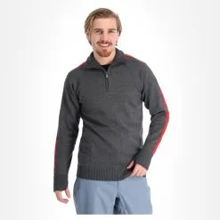 Kama, Merino Sweater Pull Hommes Graphite Gris