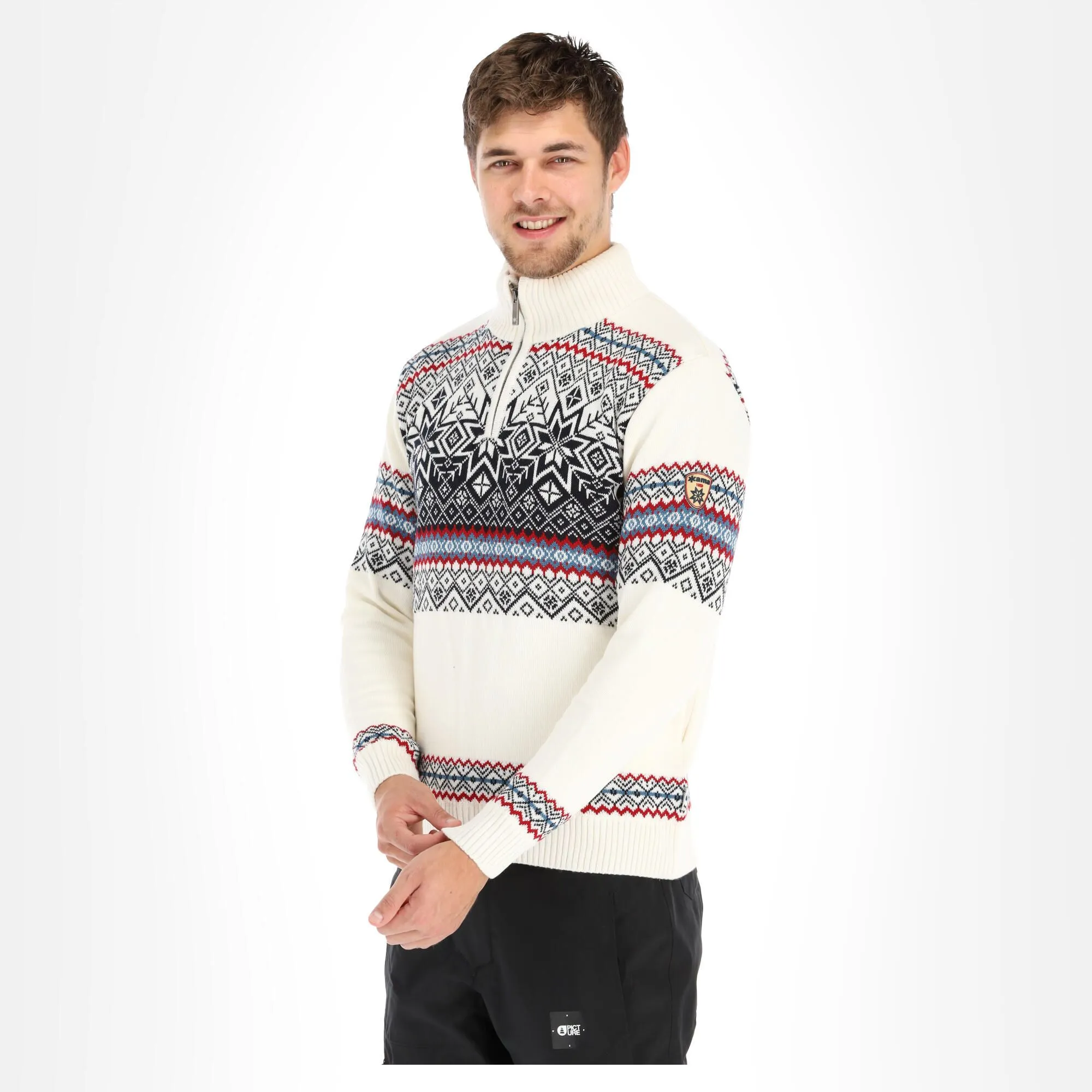 Kama, Sweater Windstopper Pull Hommes Blanc 4 Kama, Sweater Windstopper Pull Hommes Blanc – Image 2