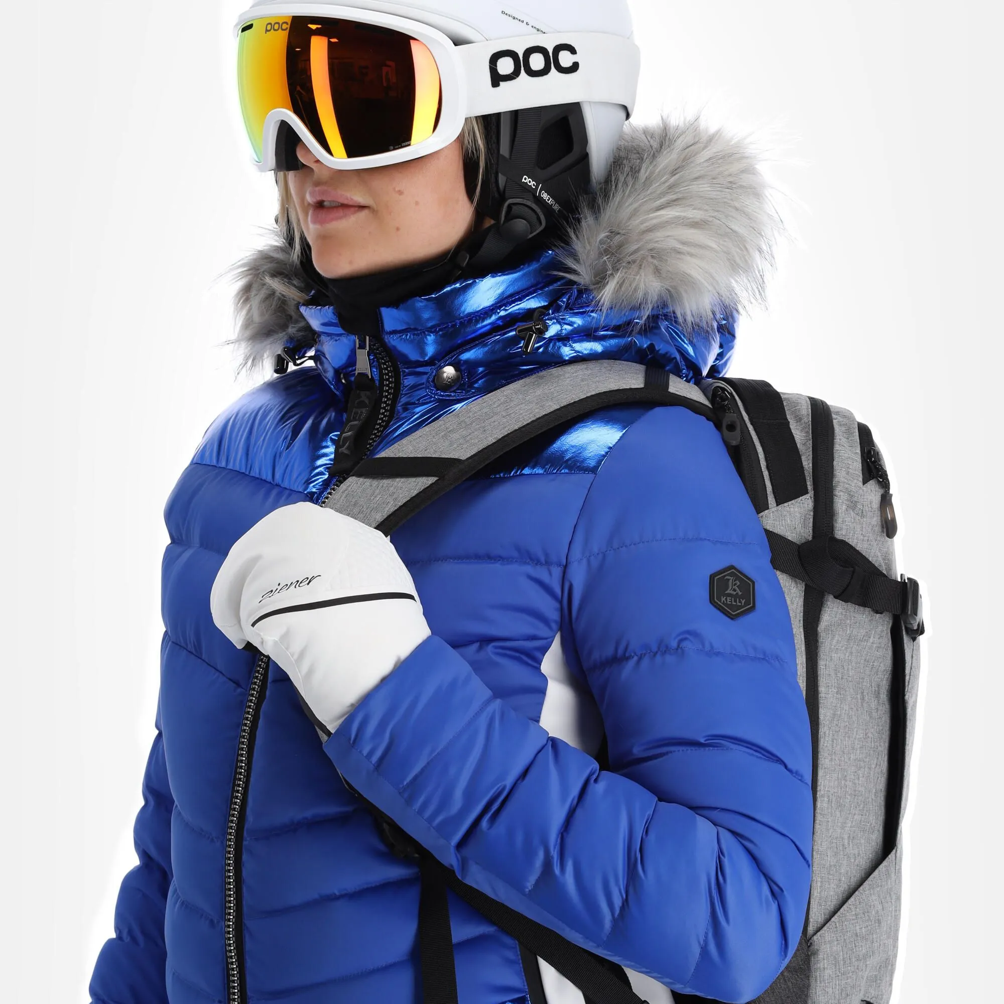 Kelly, Down Jacket Veste De Ski Femmes Ocean Bleu 6 Kelly, Down Jacket Veste De Ski Femmes Ocean Bleu – Image 4