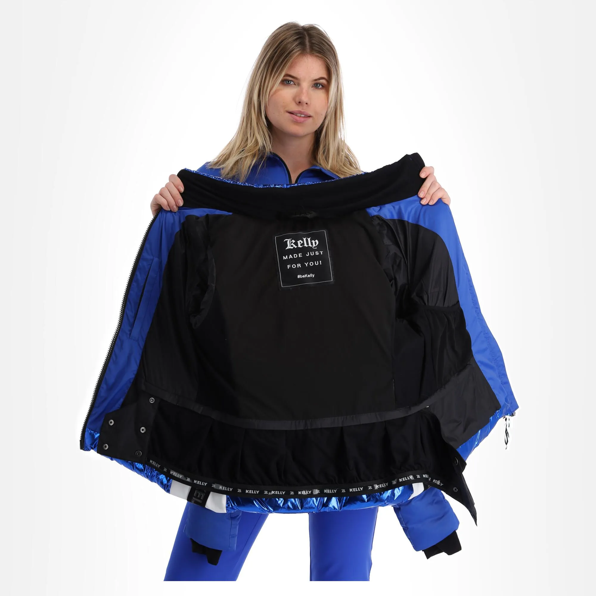 Kelly, Down Jacket Veste De Ski Femmes Ocean Bleu 7 Kelly, Down Jacket Veste De Ski Femmes Ocean Bleu – Image 5