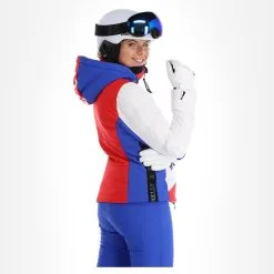 Kelly, Down Jacket Veste De Ski Femmes Ocean Blanc, Bleu -ColourWear Soldes kelly down jacket aa jas gevoerd dames ocean blauw wit 22kelly102v3 BI 03