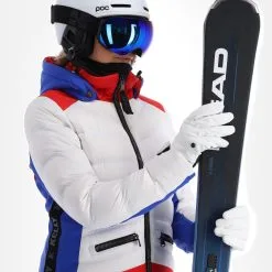 Kelly, Down Jacket Veste De Ski Femmes Ocean Blanc, Bleu -ColourWear Soldes kelly down jacket aa jas gevoerd dames ocean blauw wit 22kelly102v3 BI 05