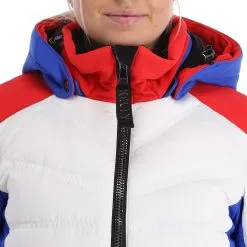 Kelly, Down Jacket Veste De Ski Femmes Ocean Blanc, Bleu -ColourWear Soldes kelly down jacket aa jas gevoerd dames ocean blauw wit 22kelly102v3 BI 07