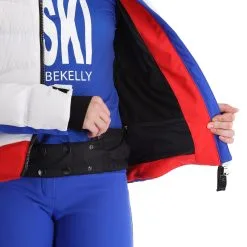 Kelly, Down Jacket Veste De Ski Femmes Ocean Blanc, Bleu -ColourWear Soldes kelly down jacket aa jas gevoerd dames ocean blauw wit 22kelly102v3 BI 10