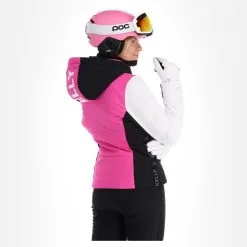 Kelly, Down Jacket Veste De Ski Femmes Blanc, Rose -ColourWear Soldes kelly down jacket aa jas gevoerd dames roze wit 22kelly102v2 BI 03